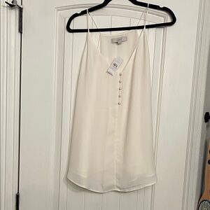 LOFT Cream Button-Down Camisole